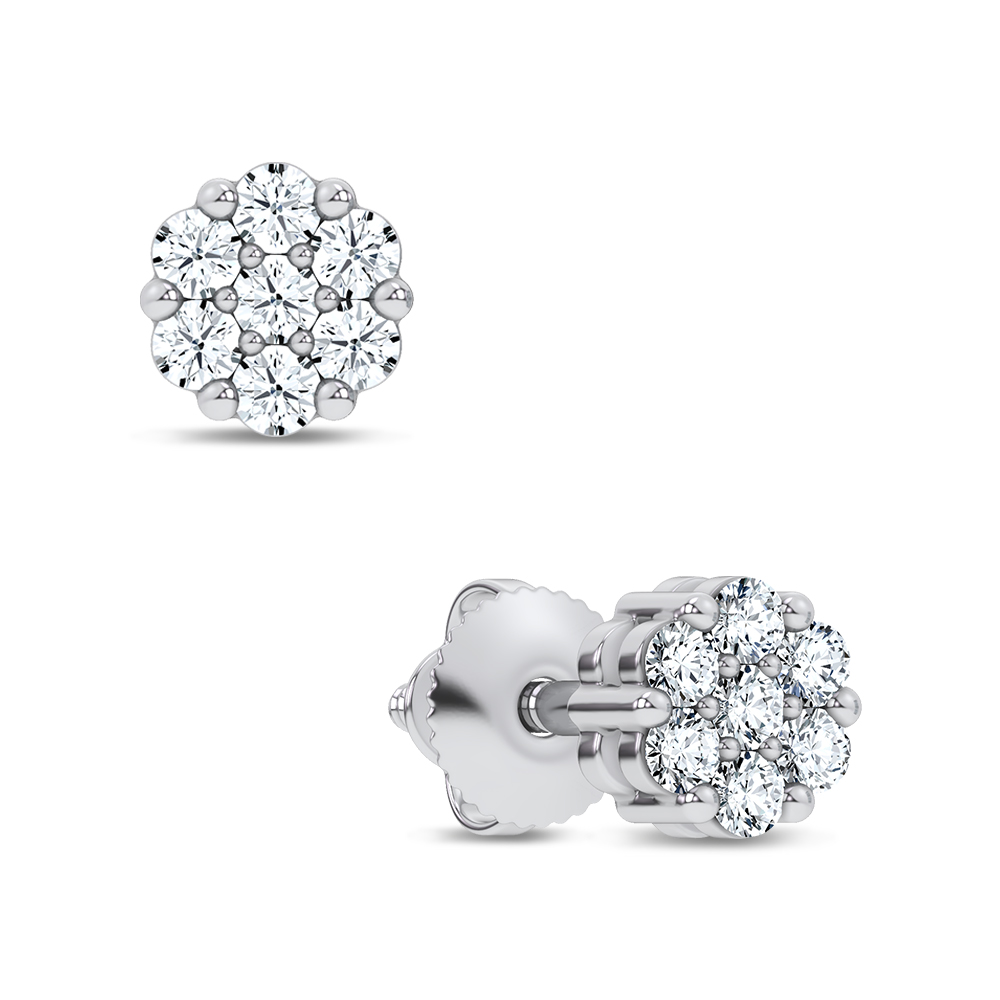 14K 0.15CT Lab Grown DIAMOND EARRING - Image 2