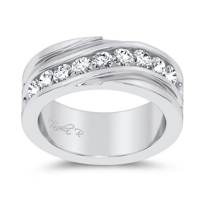 14K 1.00CT LAB DIAMOND MEN'S BAND