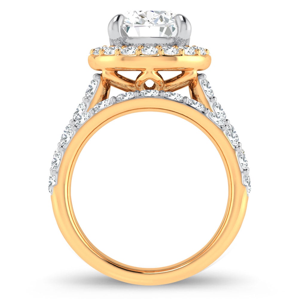 14K 5.00CT Certified Lab Grown Diamond Bridal Ring - Image 3