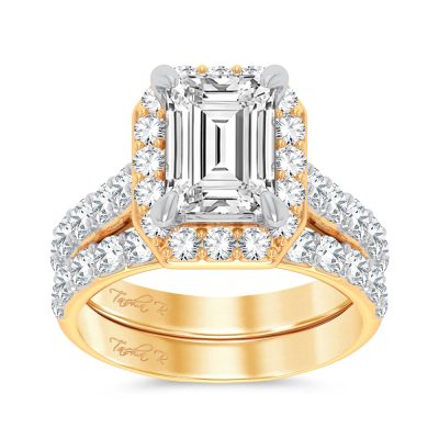 14K 5.00CT Certified Lab Grown Diamond Bridal Ring