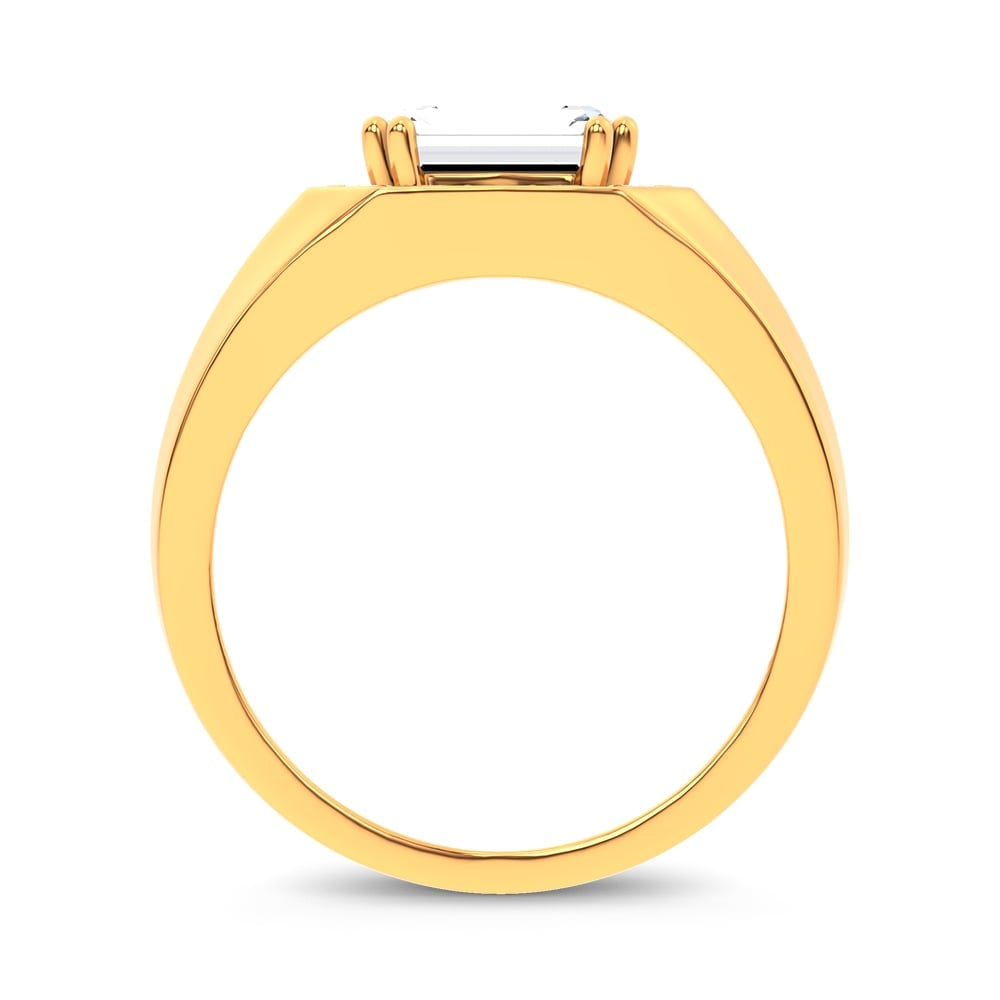 14K 1.98CT Certified Lab Grown Mens Ring - Image 3