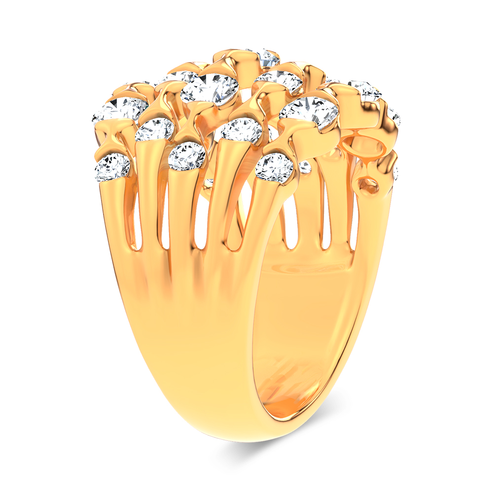 14K 2.50CT DIAMOND FANCY BAND - Image 2
