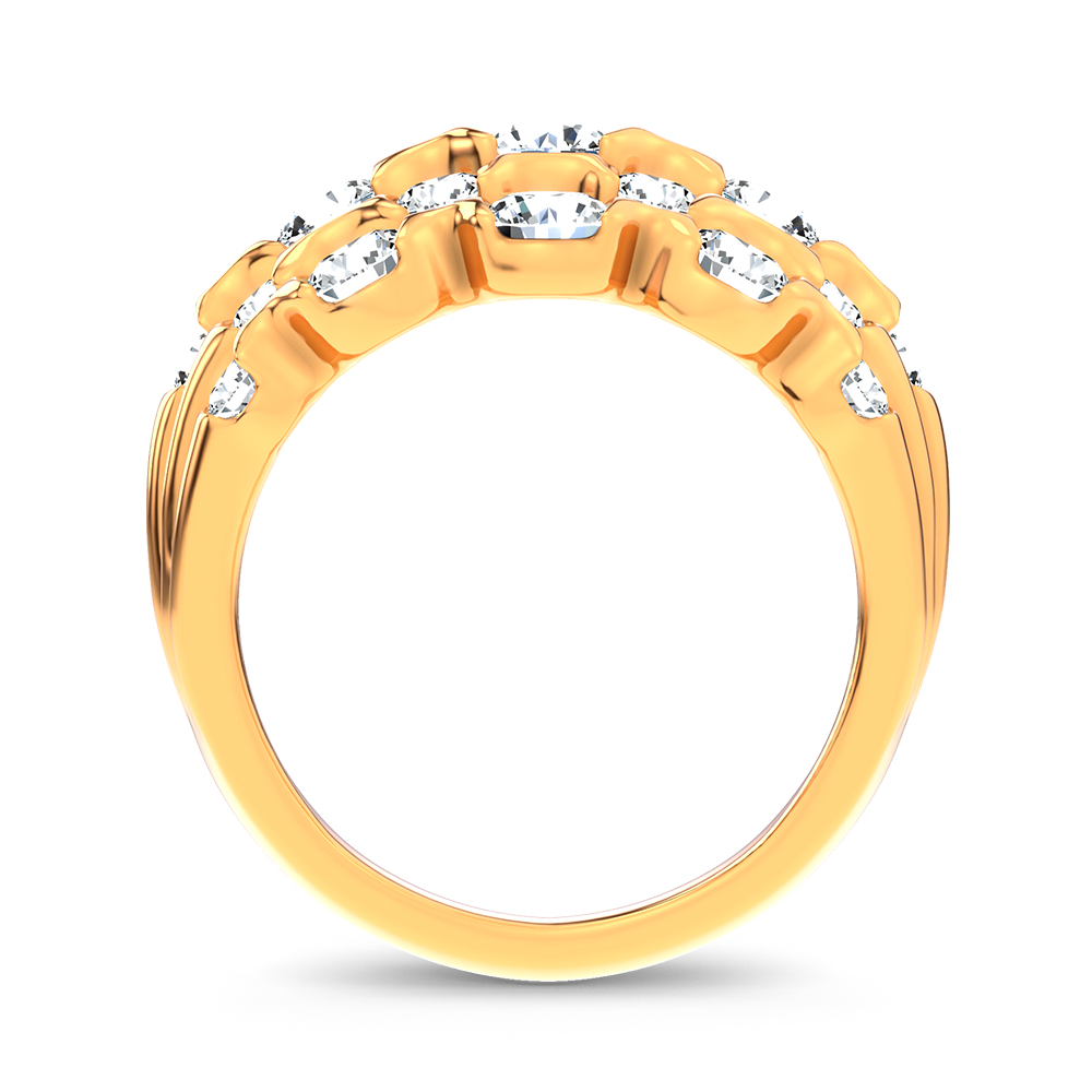 14K 2.50CT DIAMOND FANCY BAND - Image 3
