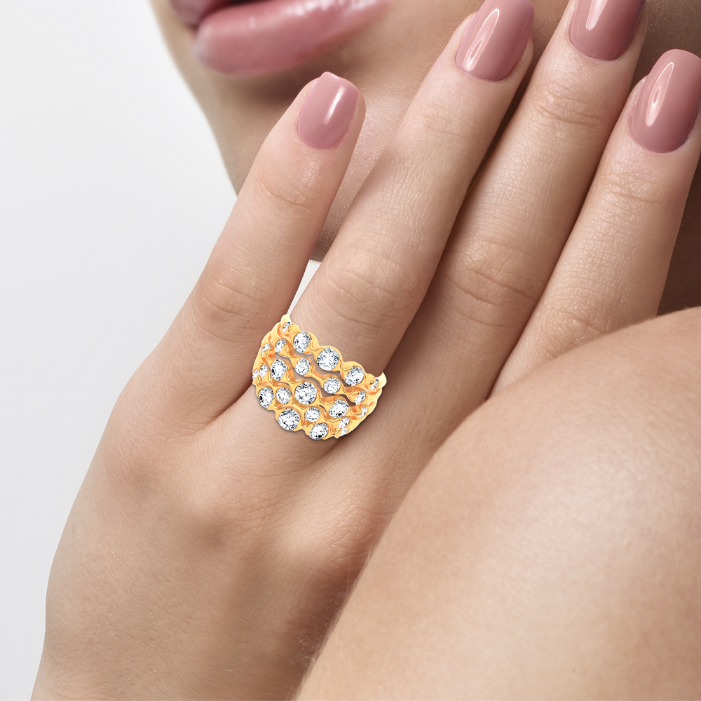 14K 2.50CT DIAMOND FANCY BAND - Image 4