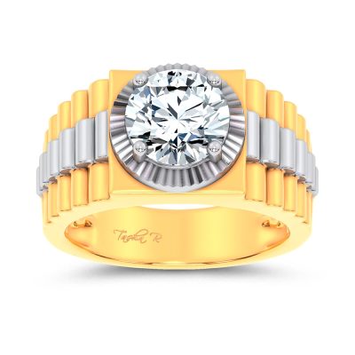 14K 2.00CT Certified Lab Grown Mens Ring