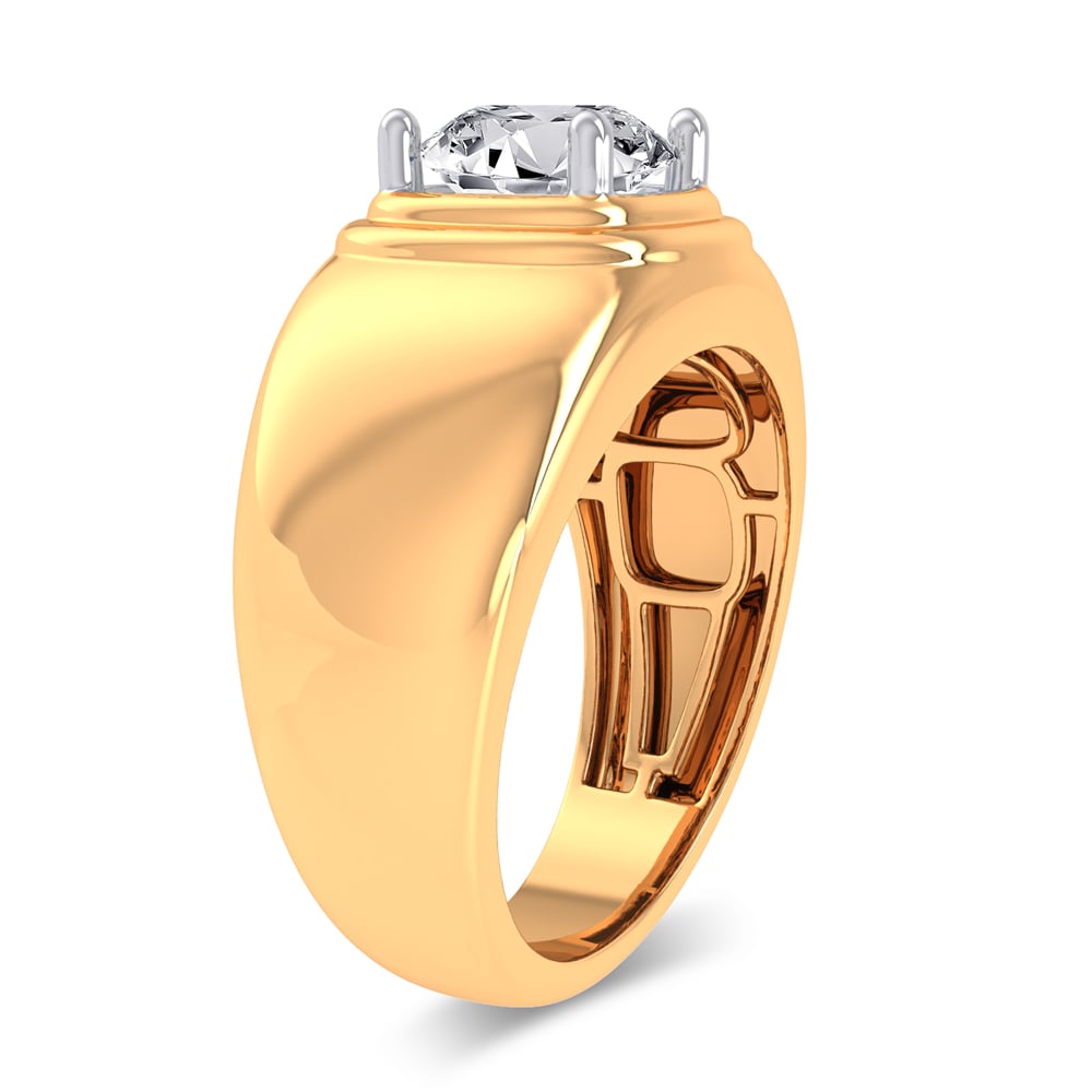 14K 2.00CT Certified Lab Grown Mens Ring - Image 3