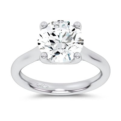 14K 4.00CT  Certified Lab Grown Solitaire Ring