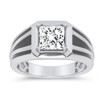 14K 2.00CT Certified Lab Grown Mens Ring