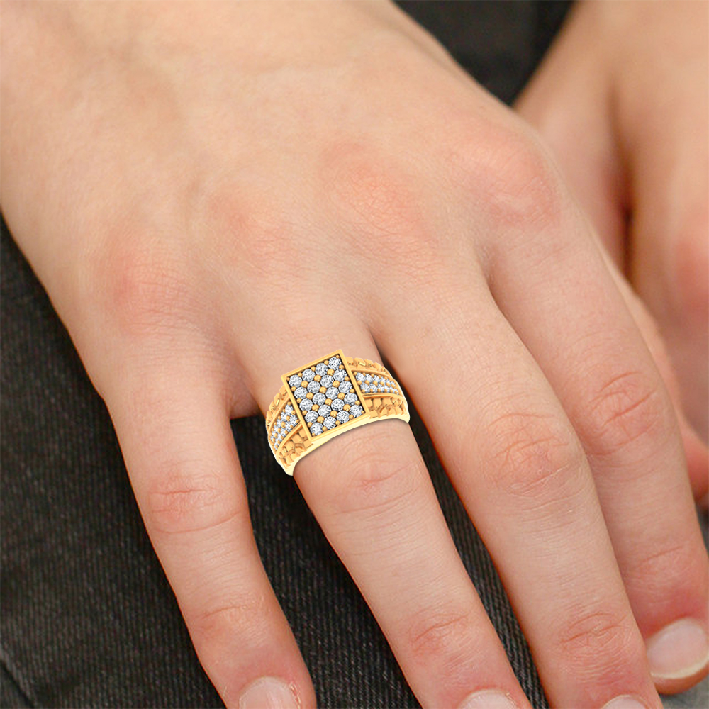 14K 1.50CT LAB GROWN Diamond Mens Ring - Image 4