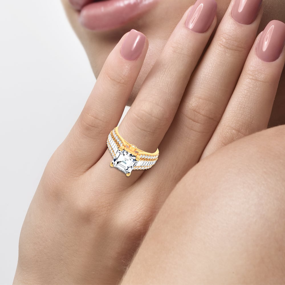 14K 4.00CT Certified Lab Grown Engagement Ring - Image 4