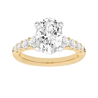 14K 3.75CT Certified Lab Grown Diamond Engagement Ring