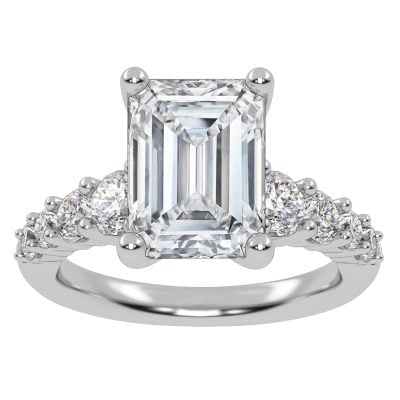 10K 3.75CT Certified Lab Grown Diamond Engagement Ring