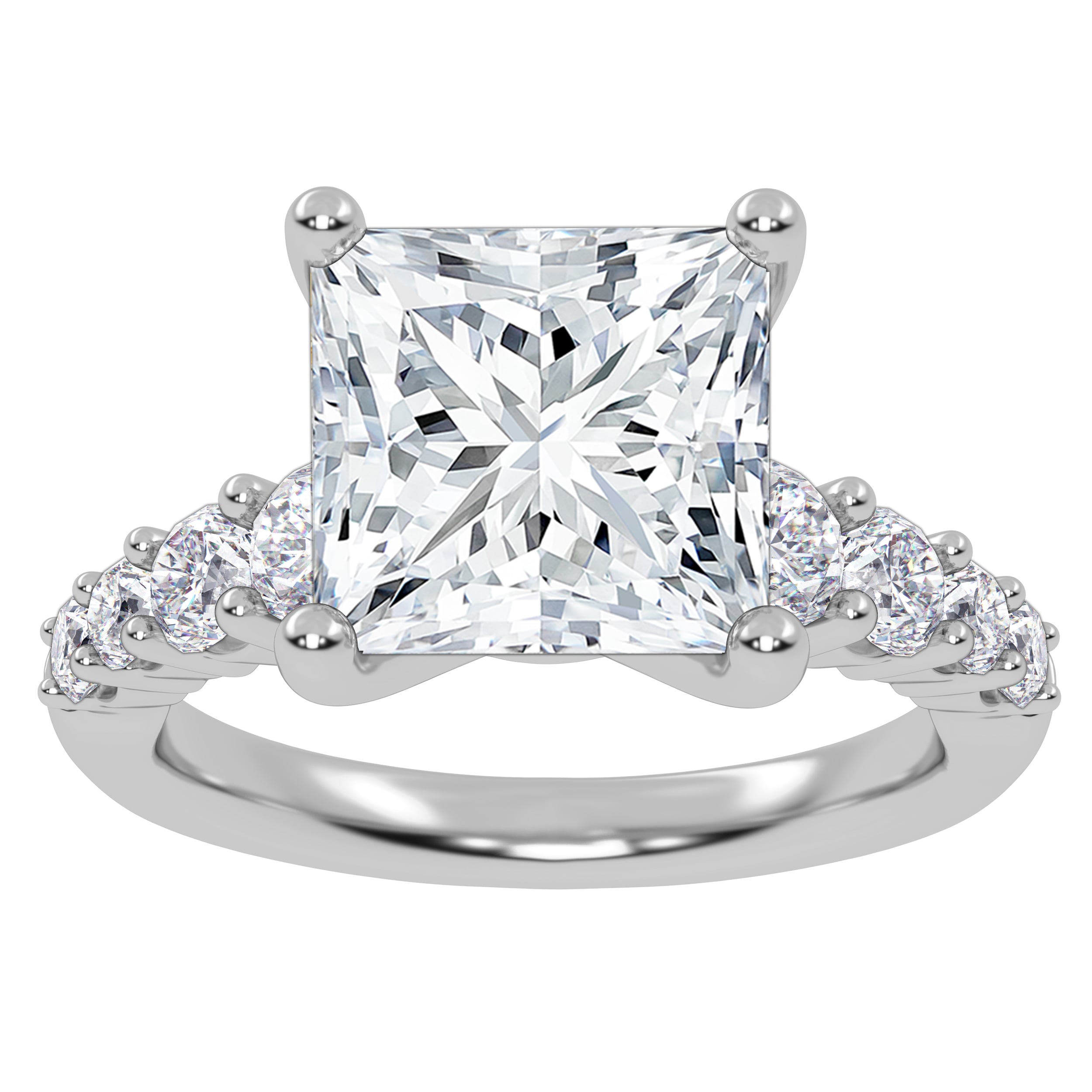 14K 3.75CT Certified Lab Grown Diamond Engagement Ring