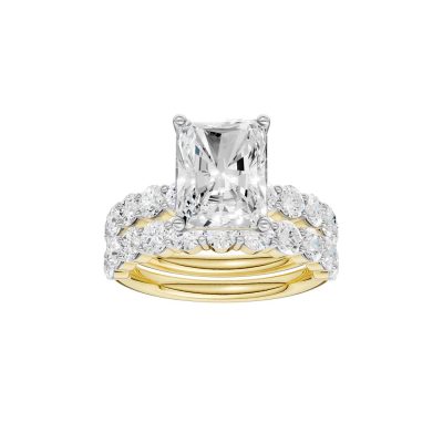 14K 5.00 CT Lab Grown Diamond Bridal Set
