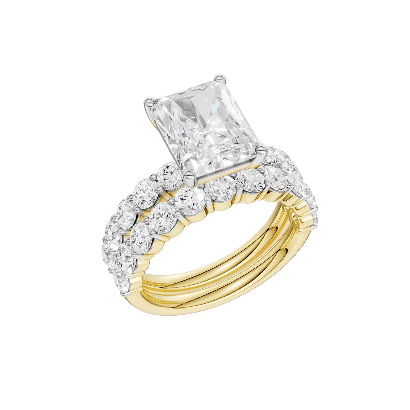 14K 5.00 CT Lab Grown Diamond Bridal Set - Image 2