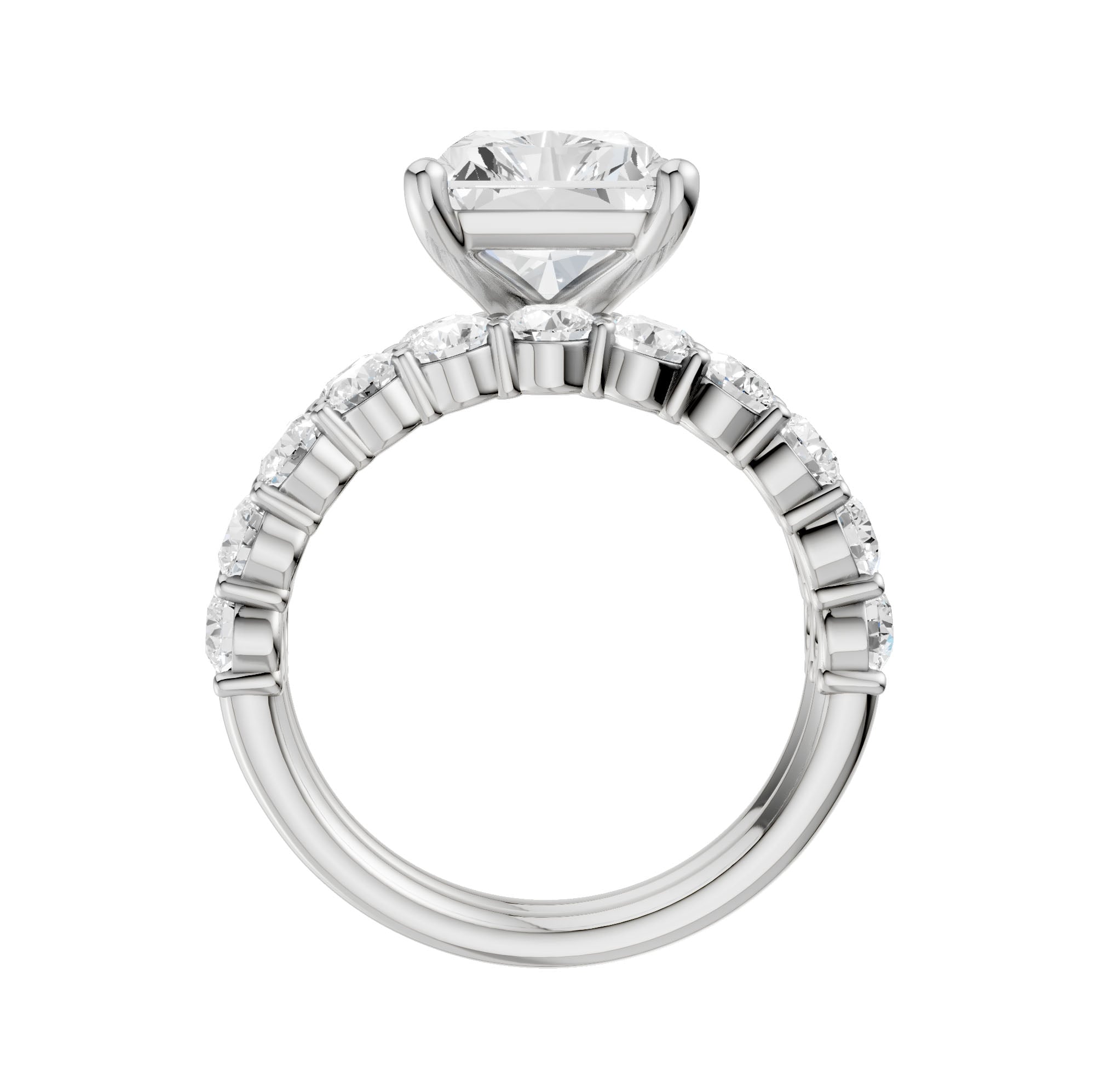 14K 5.00CT Certified Lab Grown Diamond Bridal Set - Image 3