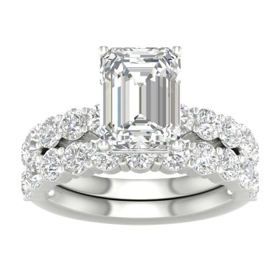 14K 6.00CT Certified Lab Grown Diamond Bridal Set