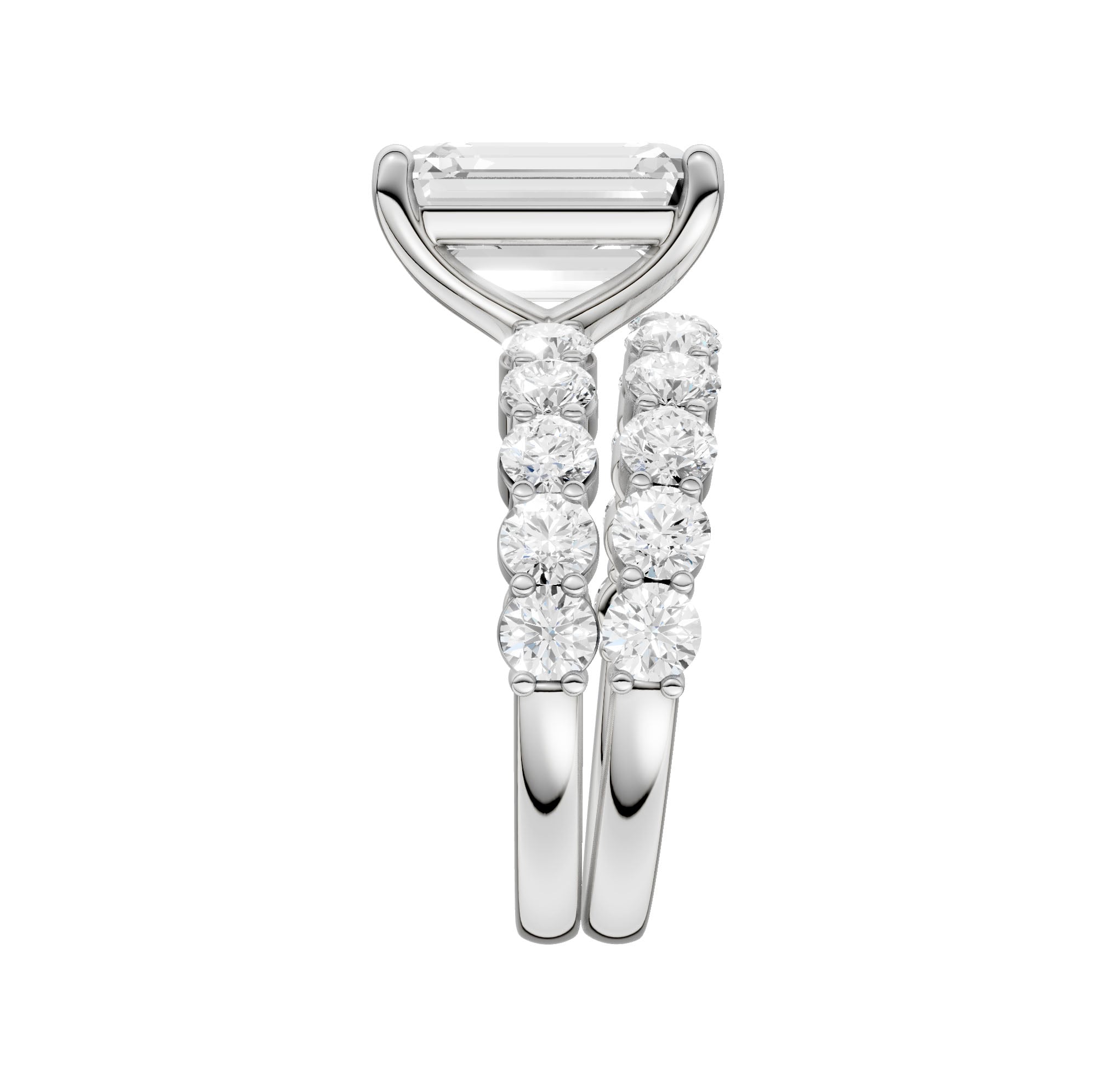14K 4.00CT Certified Lab Grown Diamond Bridal Set - Image 2