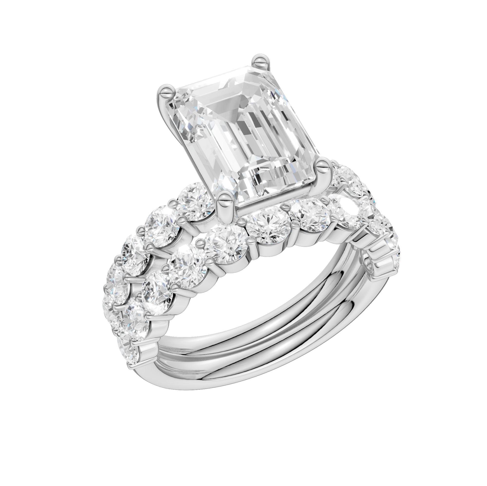 14K 4.00CT Certified Lab Grown Diamond Bridal Set - Image 3