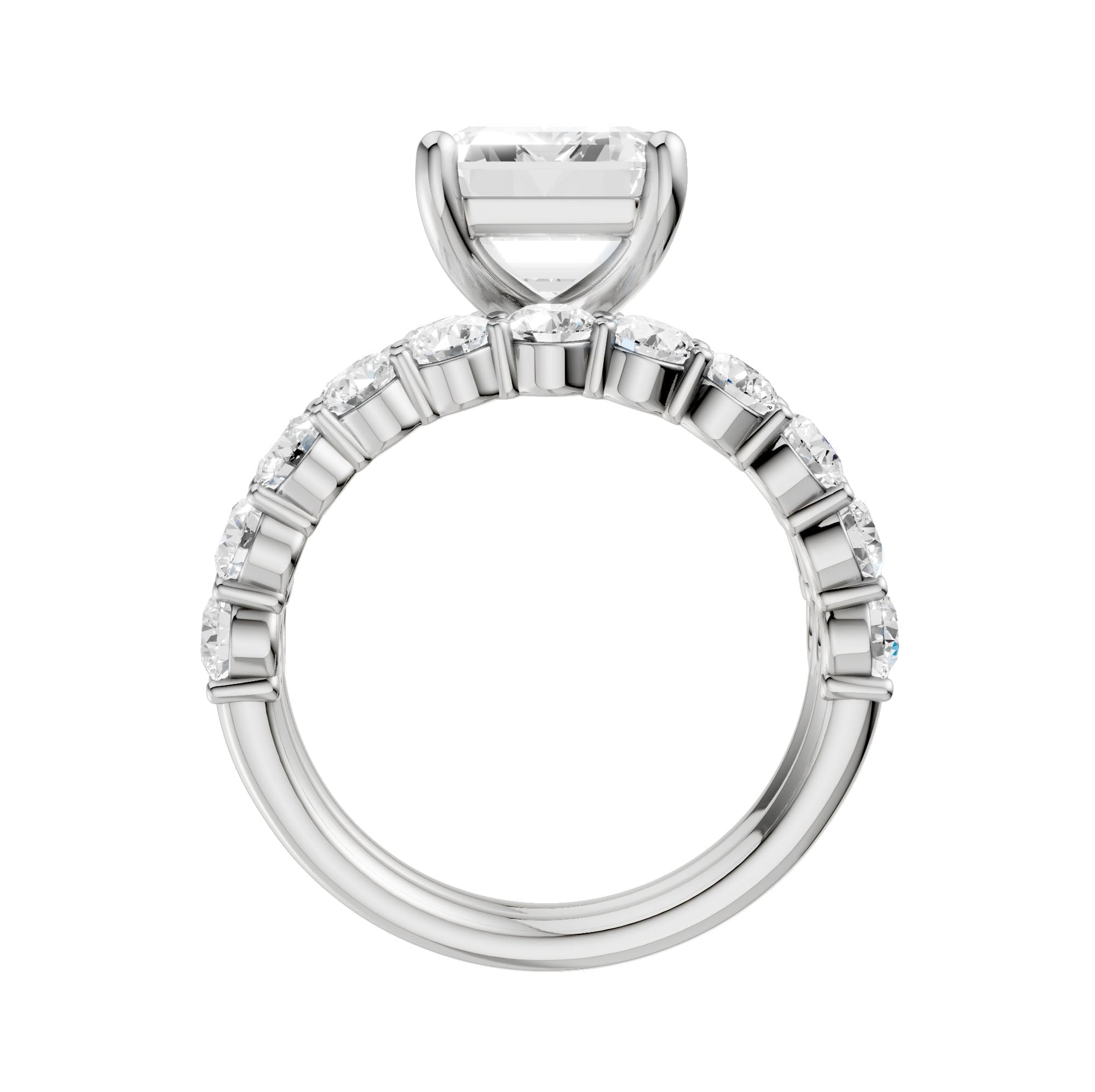 14K 4.00CT Certified Lab Grown Diamond Bridal Set - Image 4