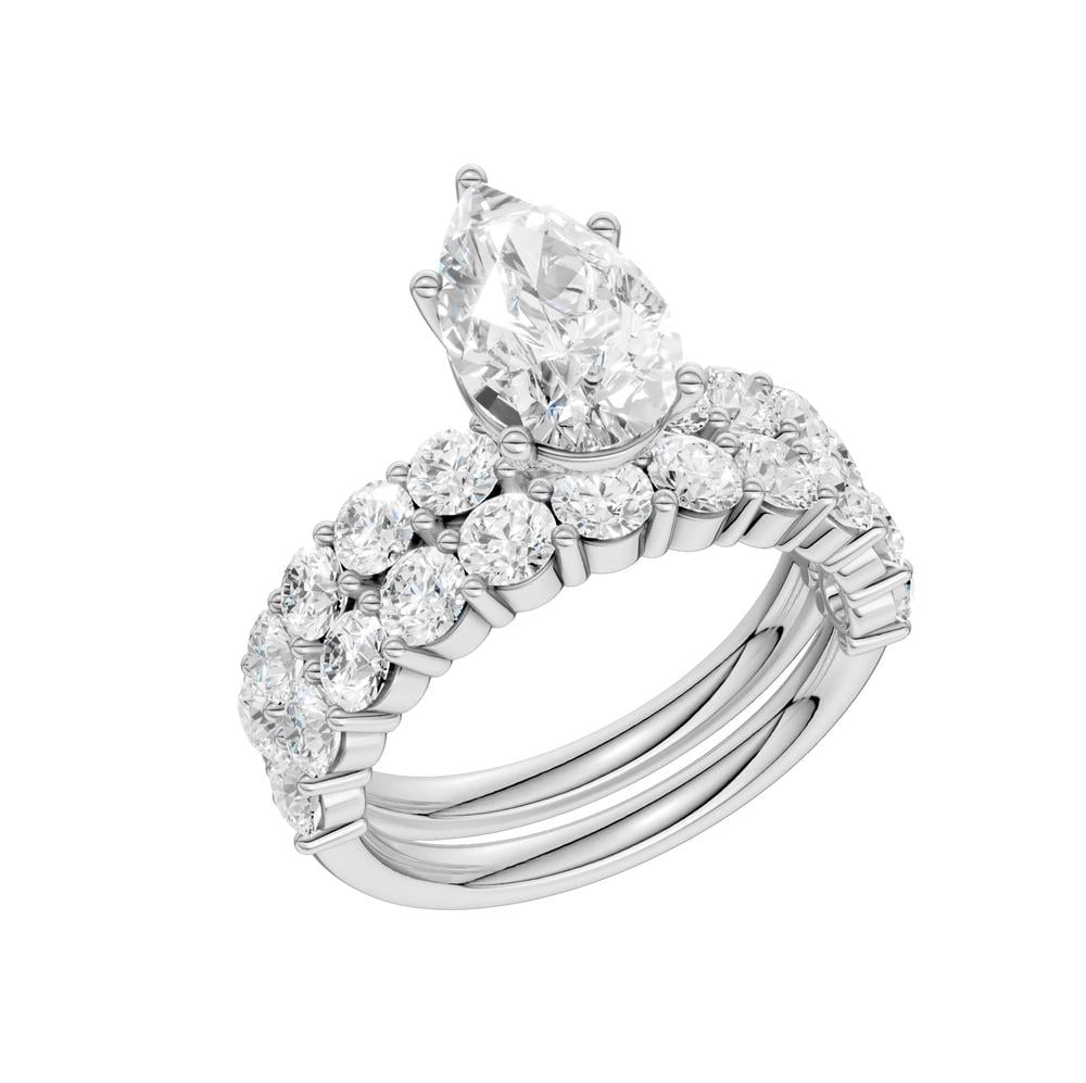 14K 4.00CT Diamond Bridal Set - Image 4