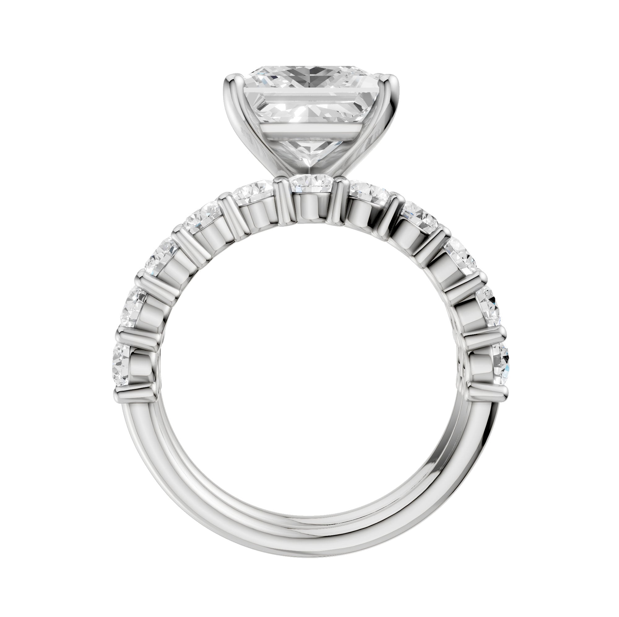 14K 4.00CT Certified Lab Grown Diamond Bridal Set - Image 3