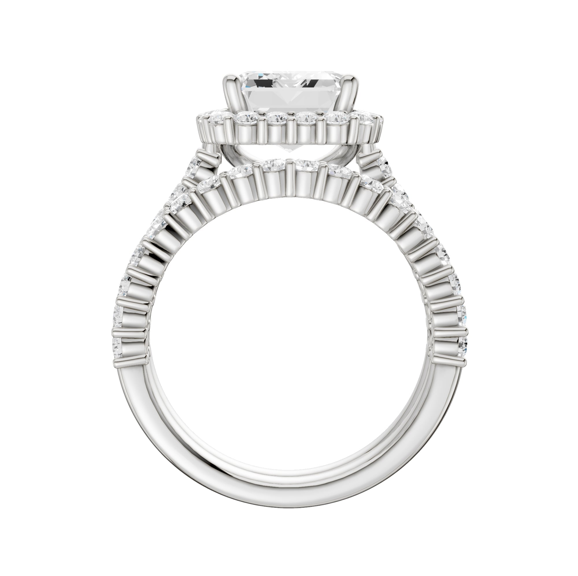 14K 4.00CT DIAMOND BRIDAL SET - Image 3