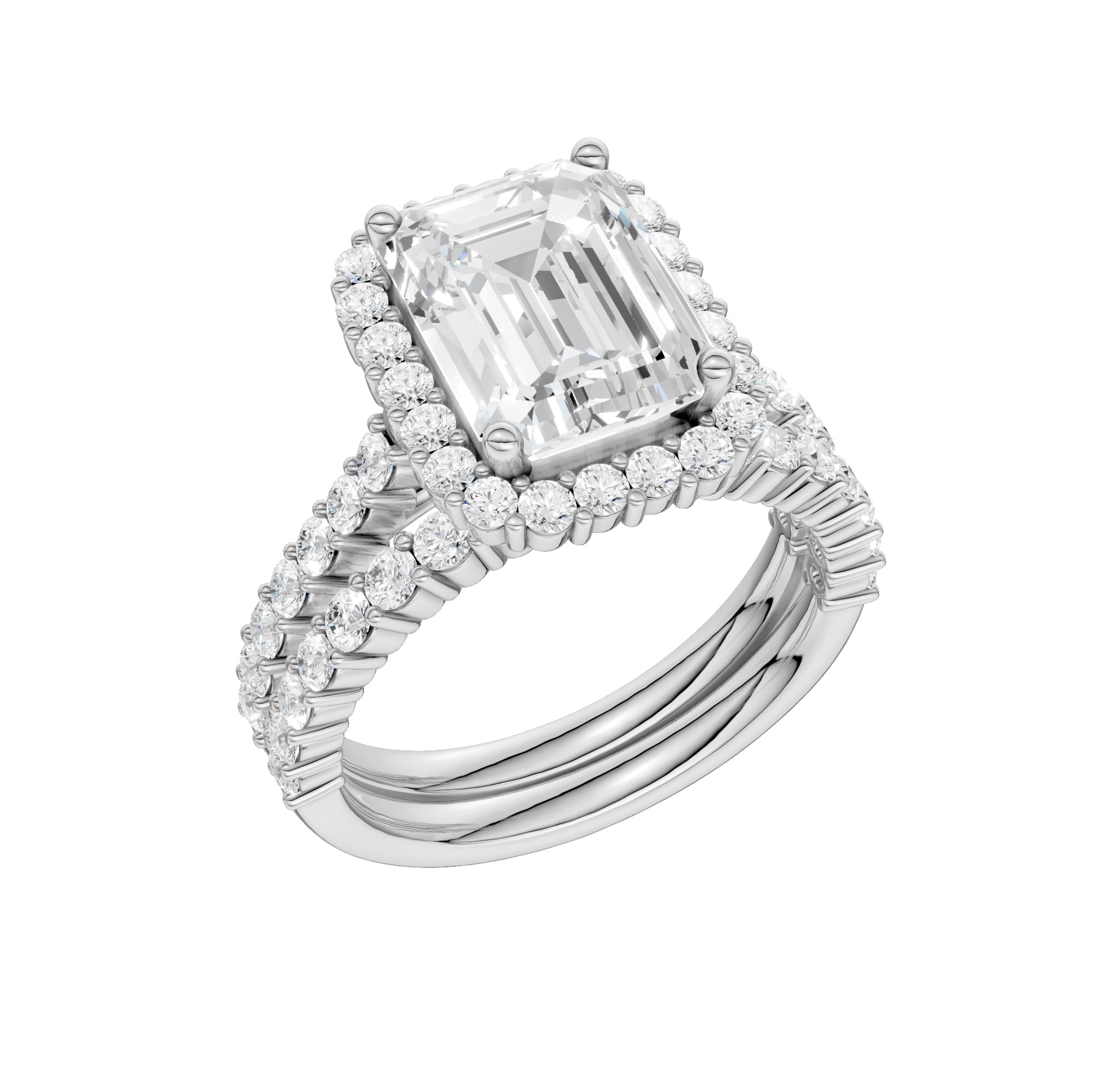 14K 4.00CT DIAMOND BRIDAL SET - Image 4