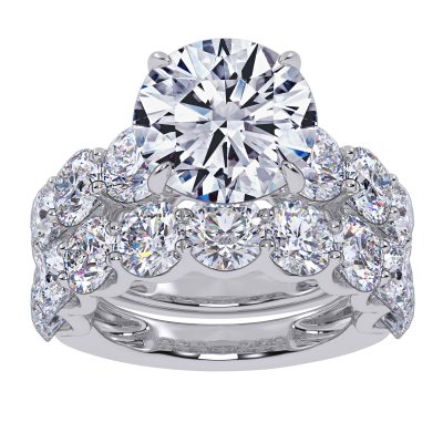 14K 10.00CT Certified Lab Grown Diamond Bridal Set
