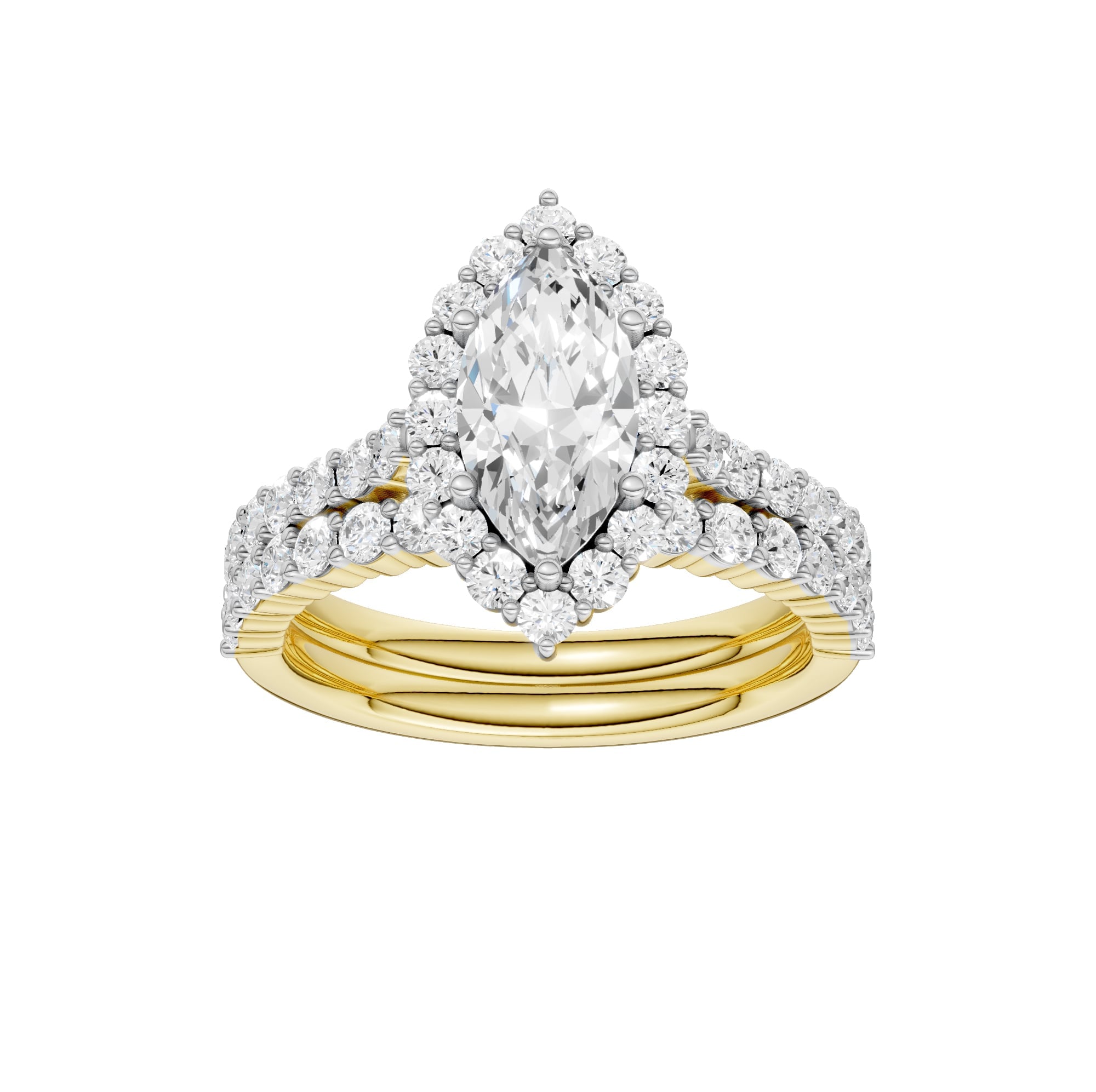 14K 2.00CT DIAMOND BRIDAL SET