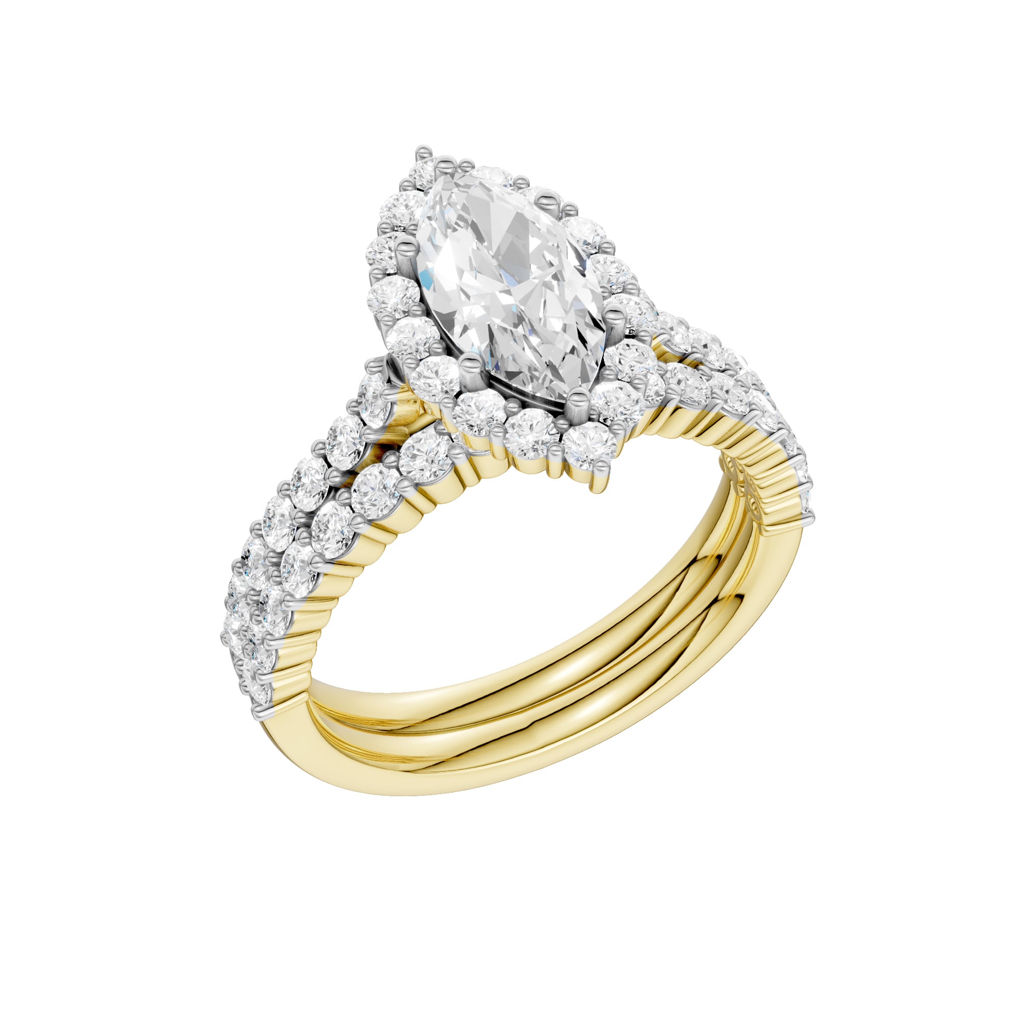 14K 2.00CT DIAMOND BRIDAL SET - Image 4