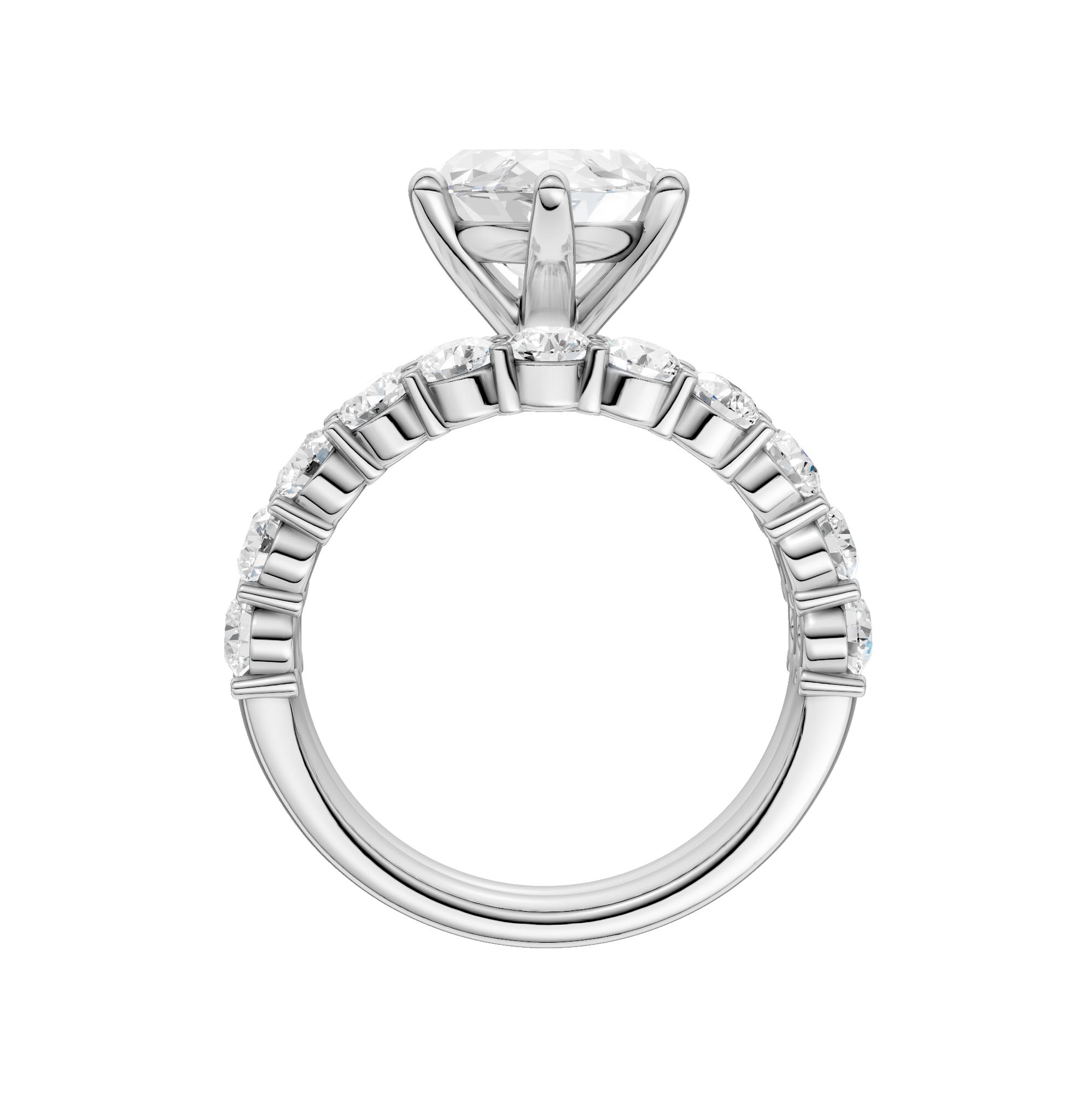 14K 5.00CT Certified Lab Grown Diamond Bridal Set - Image 3