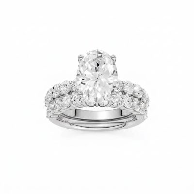 14K 5.00 CT Lab Grown Diamond Bridal Set
