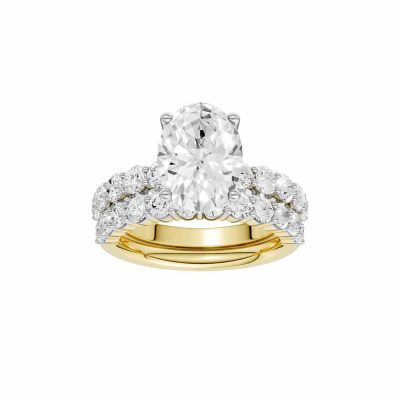 14K 5.00 CT Lab Grown Diamond Bridal Set