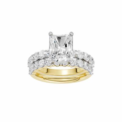 14K 5.00 CT Lab Grown Diamond Bridal Set