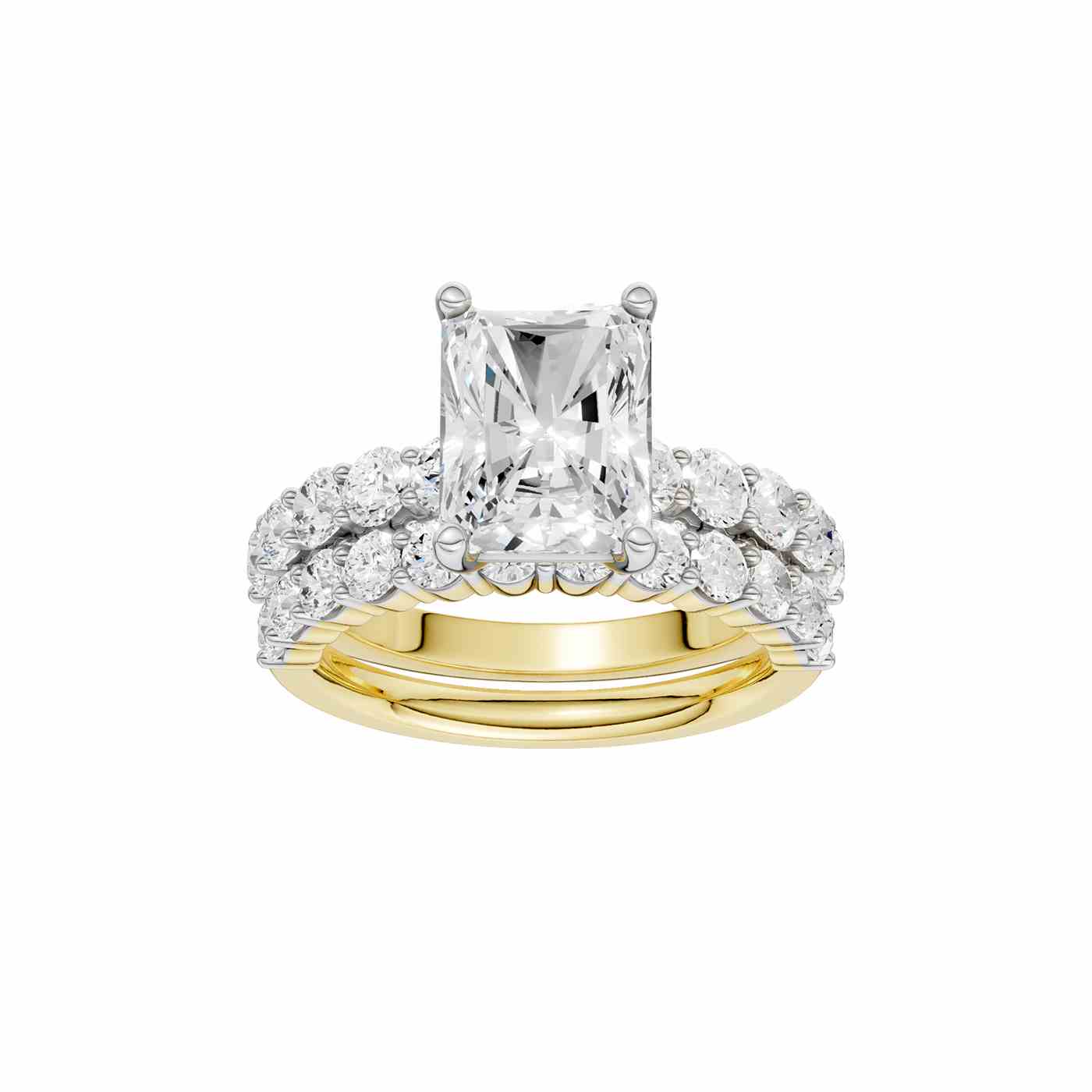 14K 5.00 CT Lab Grown Diamond Bridal Set