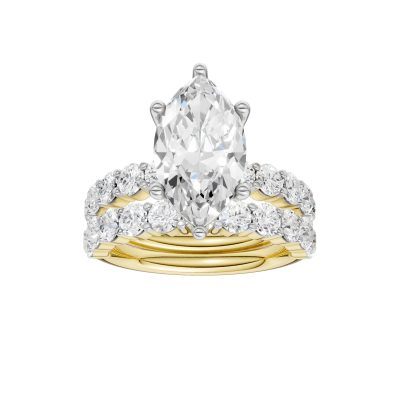 14K 5.00 CT Lab Grown Diamond Bridal Set