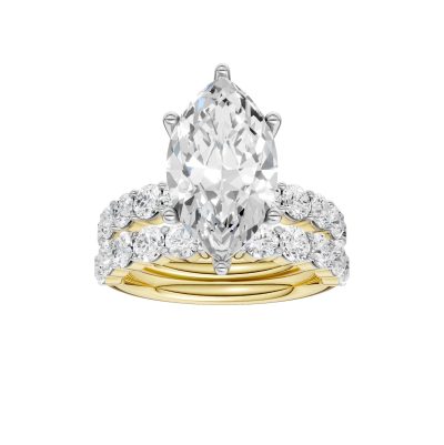 14K 6.00 CT Lab Grown Diamond Bridal Set