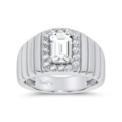 14K 2.60CT Certified Lab Grown Mens Ring