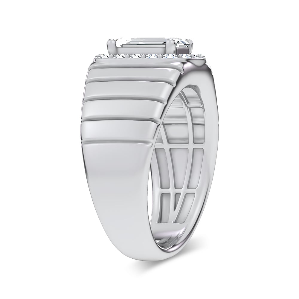 14K 2.60CT Certified Lab Grown Mens Ring - Image 2