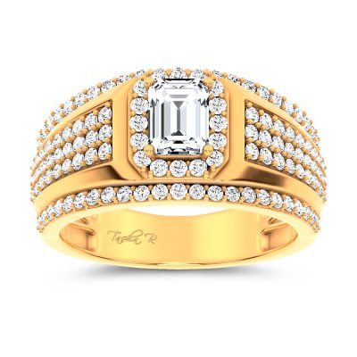 14K 2.00CT Certified Lab Grown Mens Ring