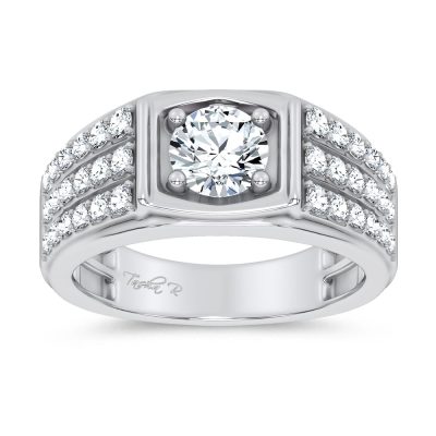 14K 2.00CT Certified Lab Grown Mens Ring