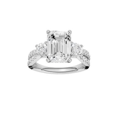 14K 4.00CT Lab Grown Diamond Engagement Ring