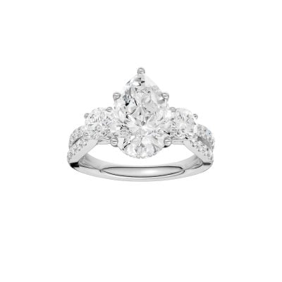 14K 4.00CT Lab Grown Diamond Engagement Ring