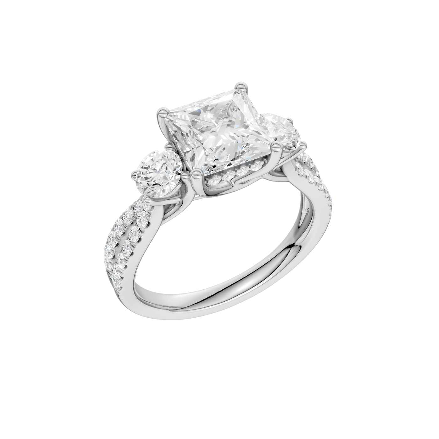 14K 4.00CT Lab Grown Diamond Engagement Ring - Image 4