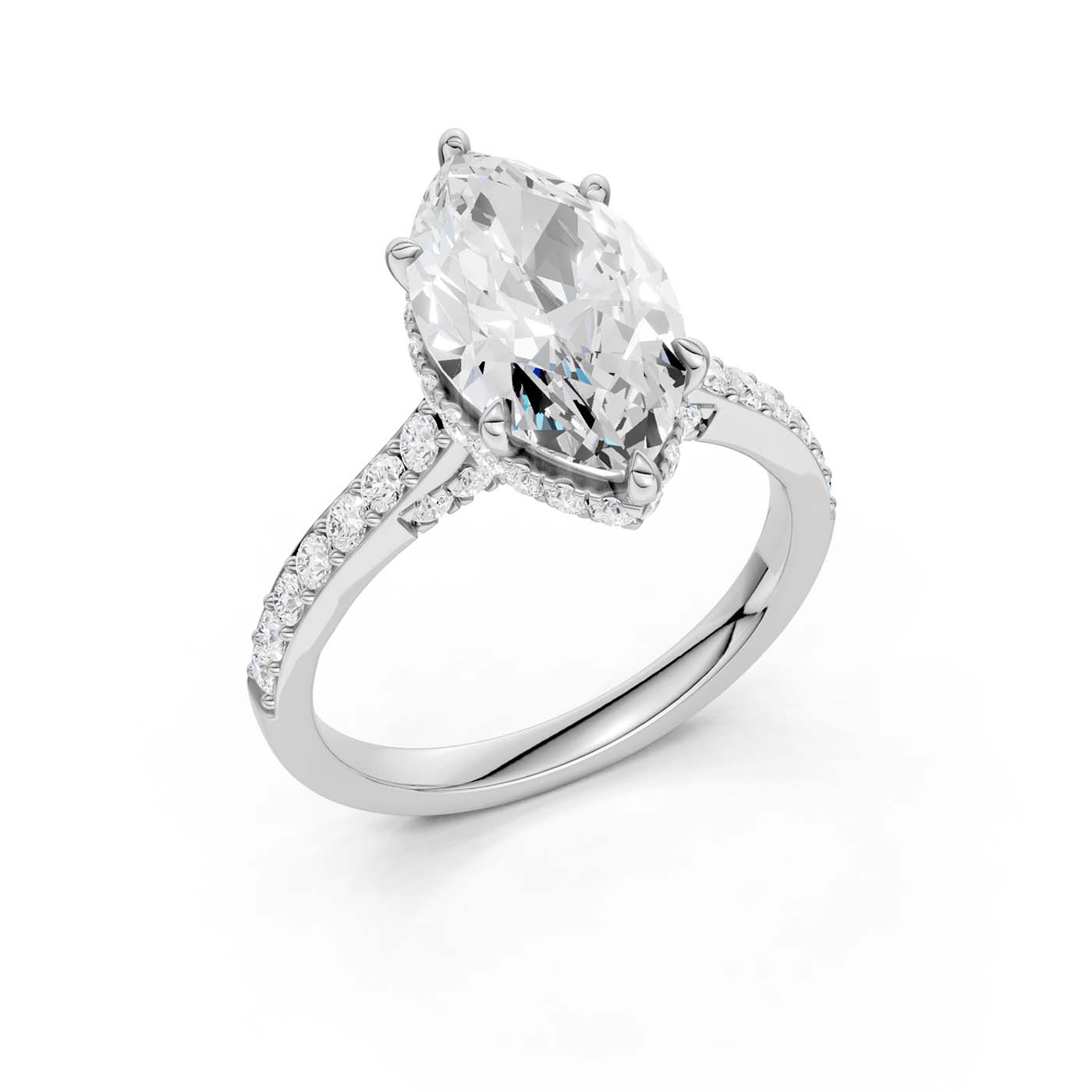 14K 3.50CT Lab Grown Diamond Engagement Ring - Image 4