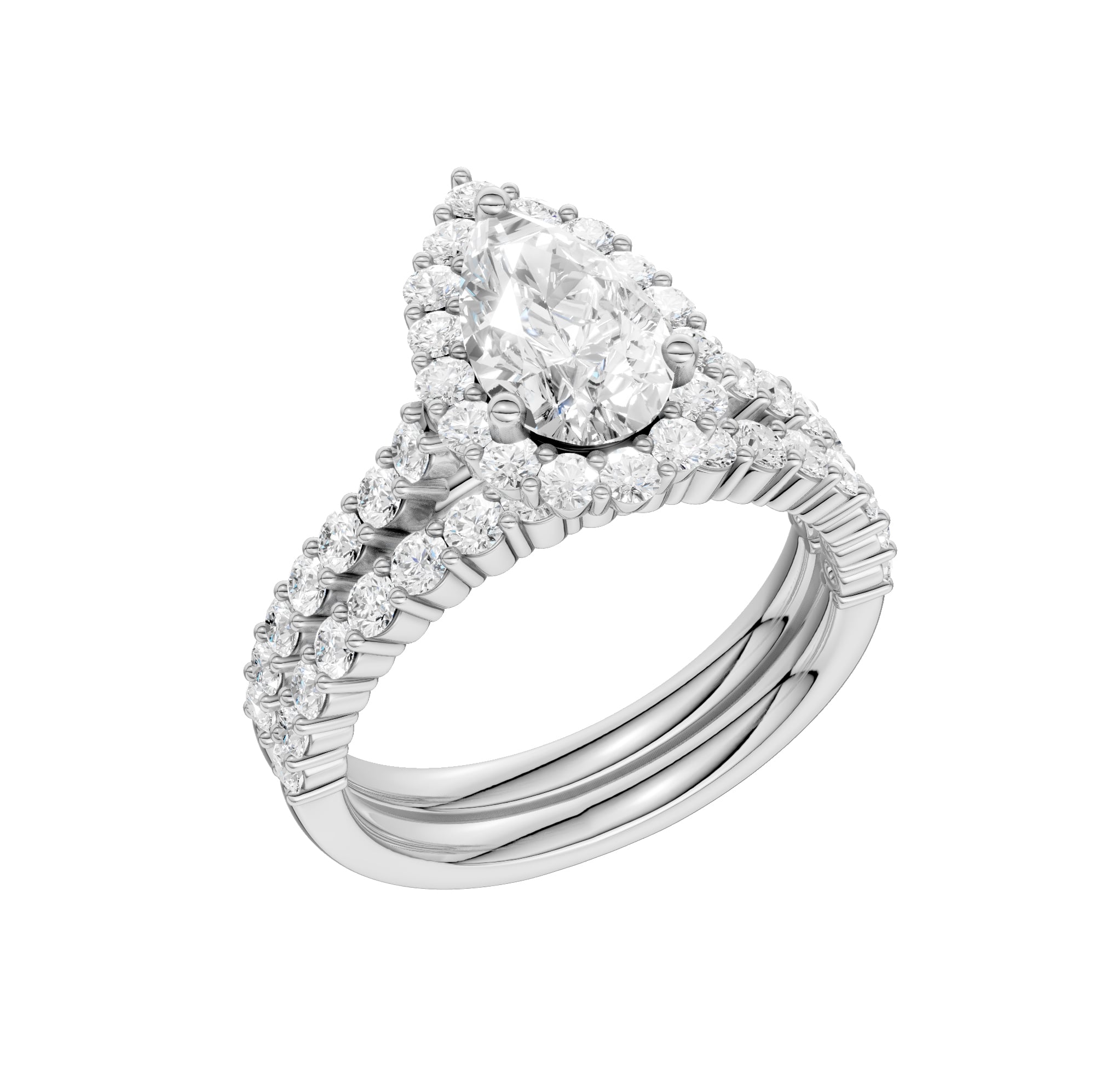 14K 2.00CT DIAMOND BRIDAL SET - Image 4