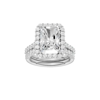 14K 5.00 CT Lab Grown Diamond Bridal Set