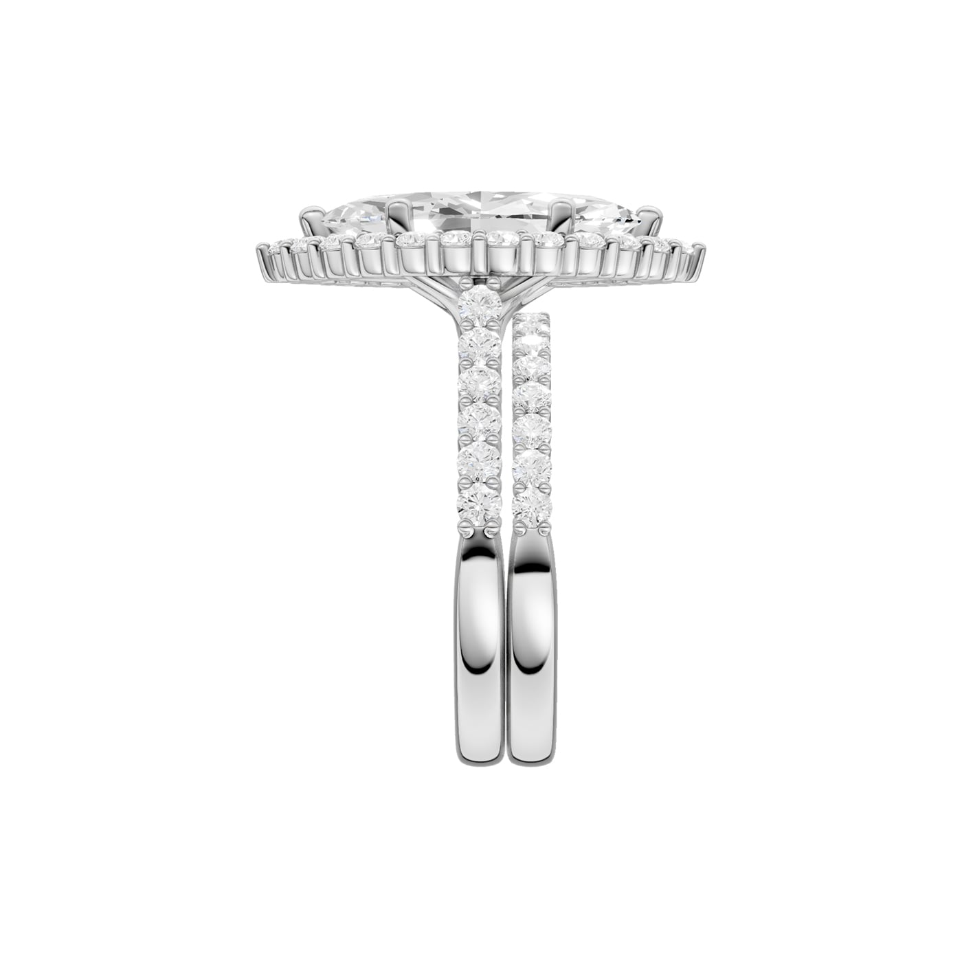 14K 5.00 CT Lab Grown Diamond Bridal Set - Image 2