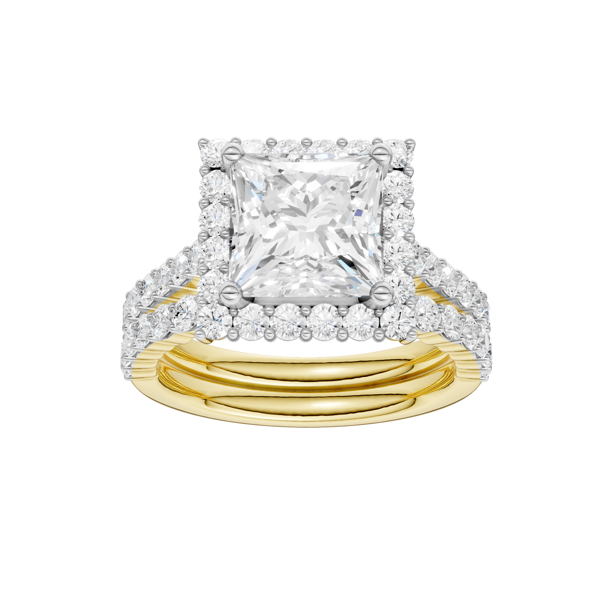 14K 4.00CT DIAMOND BRIDAL SET